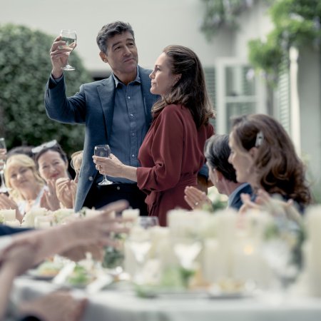 Kyle Chandler as Paul and Diane Lane as Ellen in Anniversary. Photo Credit: Owen Behan