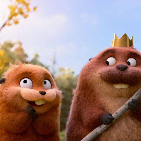 (L-R): Mabel Beaver and King George in Disney and Pixar's HOPPERS. Photo courtesy of Pixar. © 2026 Disney/Pixar. All Rights Reserved.